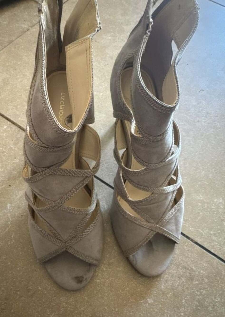 Liz Claiborne Women's 8M LC Cozy 025-2235 Fabric Open Toe Booties